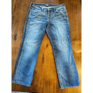 Lucky Brand Janet Sweet N' Straight Crop Jeans Medium Wash Women's Size 8 Capri